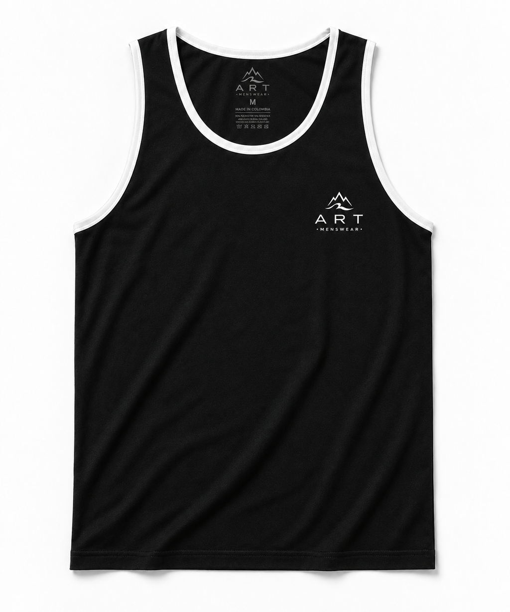 Camisilla Premium ART — Negro / Blanco