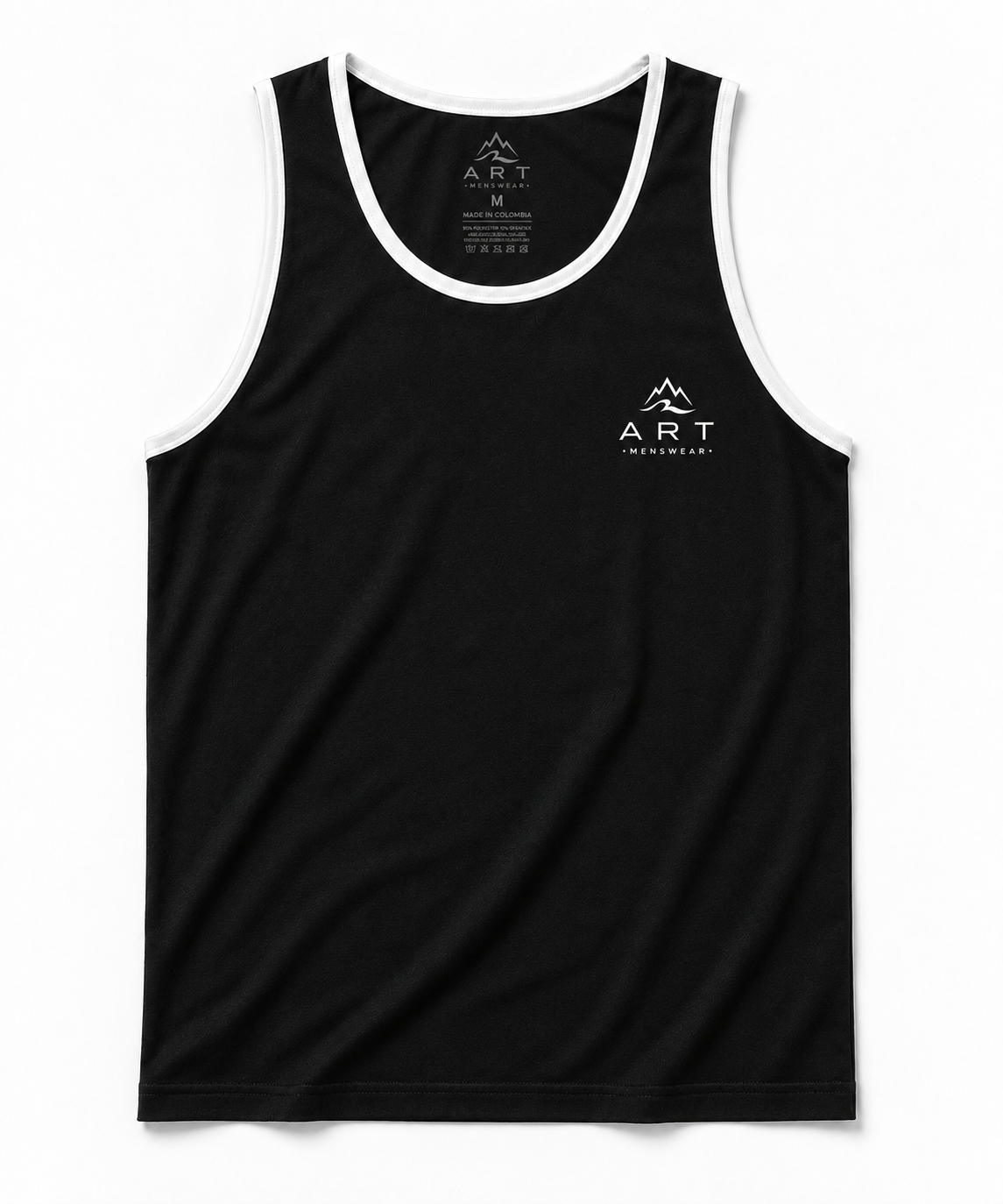 Camisilla Premium ART — Negro / Blanco