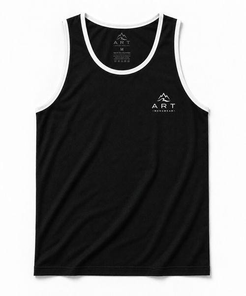 Camisilla Premium ART — Negro / Blanco